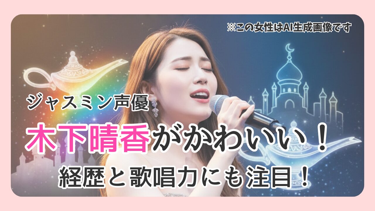【ハマダ歌謡祭】木下晴香がかわいい！アラジン声優の経歴と歌唱力にも注目