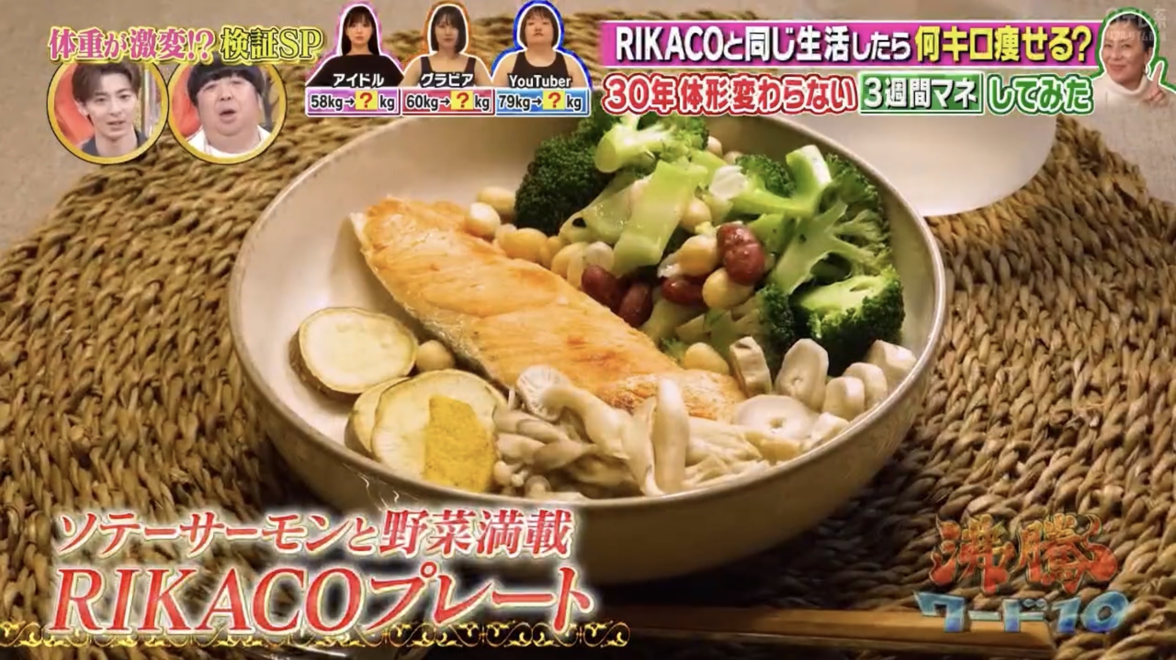 サーモンソテーと野菜満載RIKACOプレート