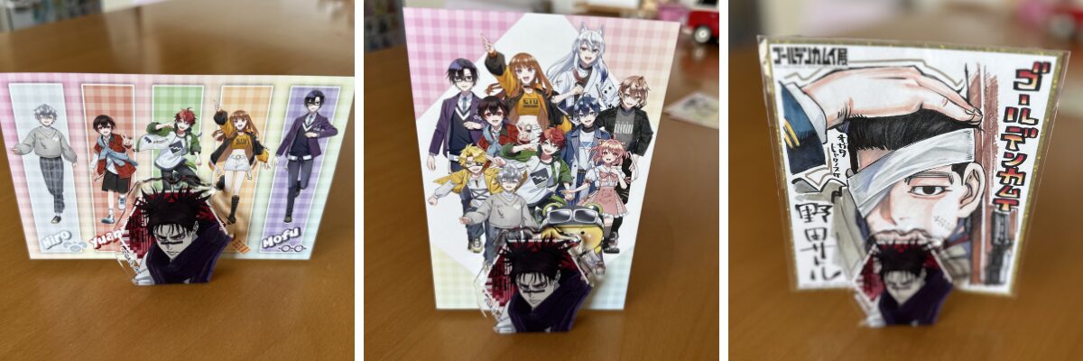 ポストカードやミニ色紙を挟んでみた