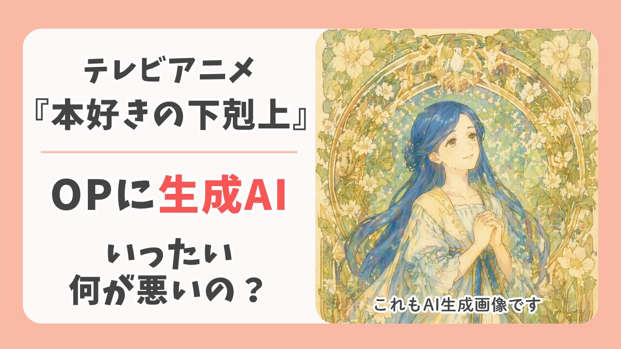 アニメOPに生成AI使用で炎上！何が悪いの？AI画像のこれからのマナー