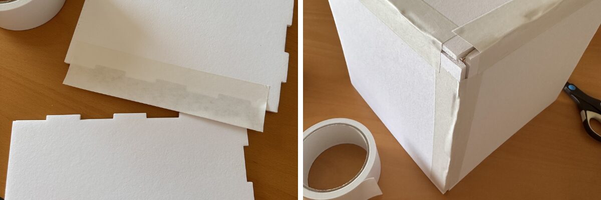 裏側からテープで補強してみた