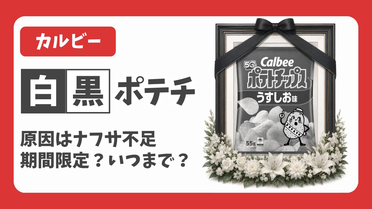 ポテトチップス14商品がナフサ不足で白黒に！期間限定デザインはいつまで？