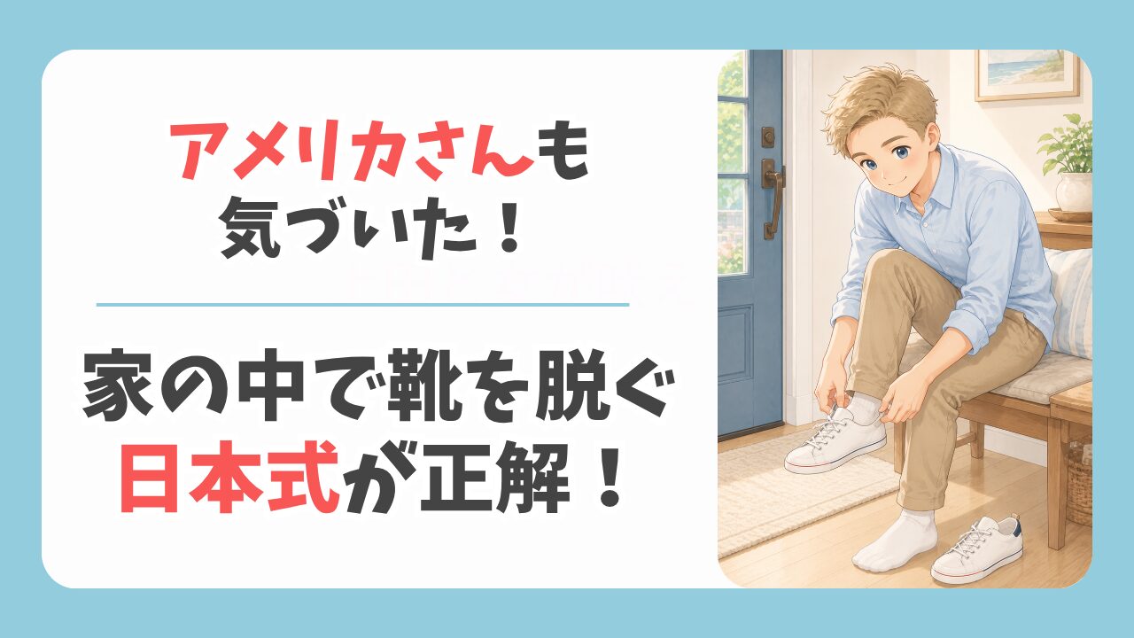 日本は靴を脱ぐのが正解！家が汚れると気づくのが遅いアメリカでも一般的に