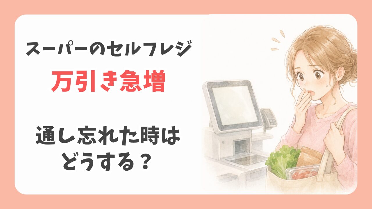 スーパーのセルフレジで万引き急増の手口！通し忘れた時はどうする？
